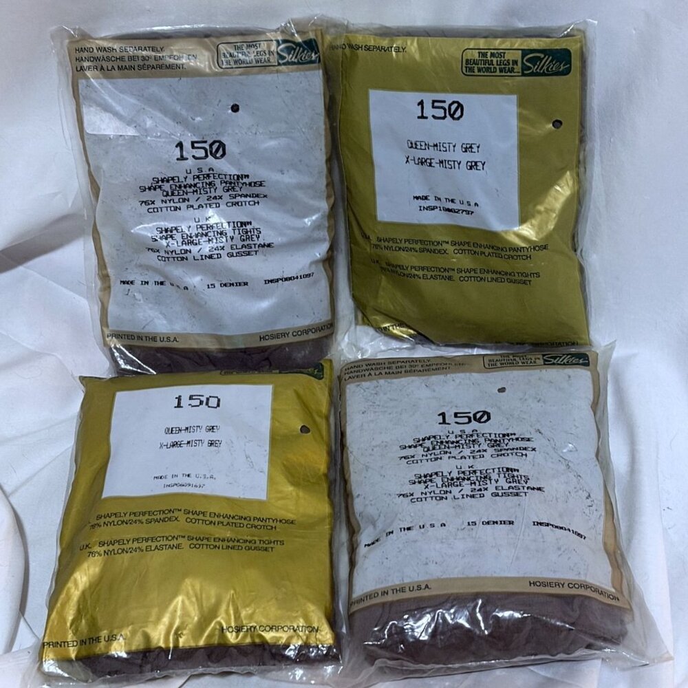 NEW Silkies Shapely Perfection Shape Enhancing XL Queen Misty Grey 150